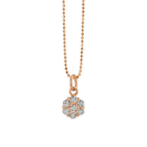 14k rose gold GALA diamond cluster pendant