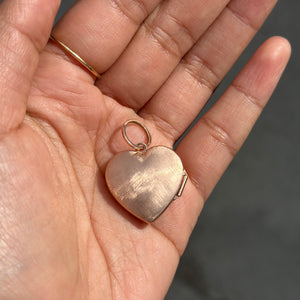 14k Rose Gold Engraved Heart Locket