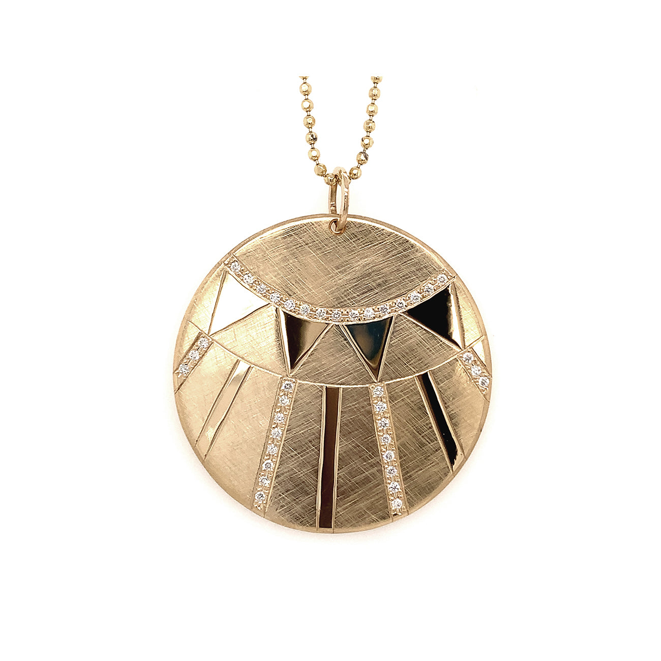 JONO 14k Gold XL Diamond Pendant
