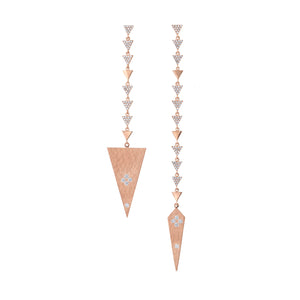 OMAY 14k Gold Triangle Drop Earrings