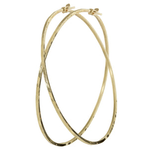 14k yellow gold ORMS hoop earrings