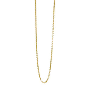 14k yellow gold 1.0mm rolo link chain