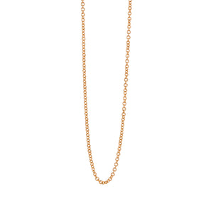 14k rose gold 1.2mm rolo link chain