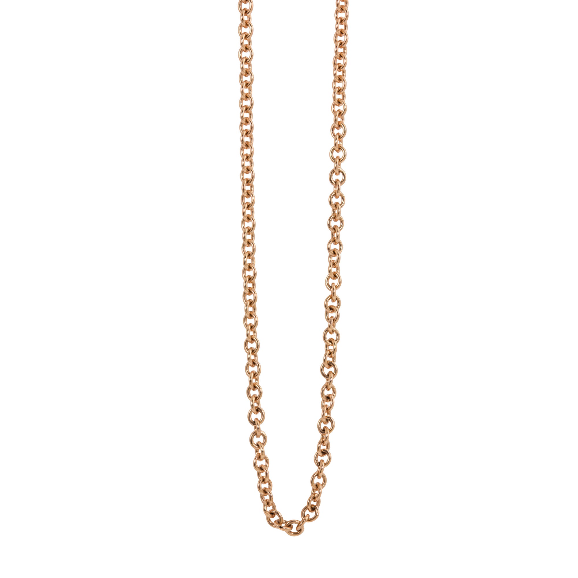 14k rose gold 2.0mm rolo link chain