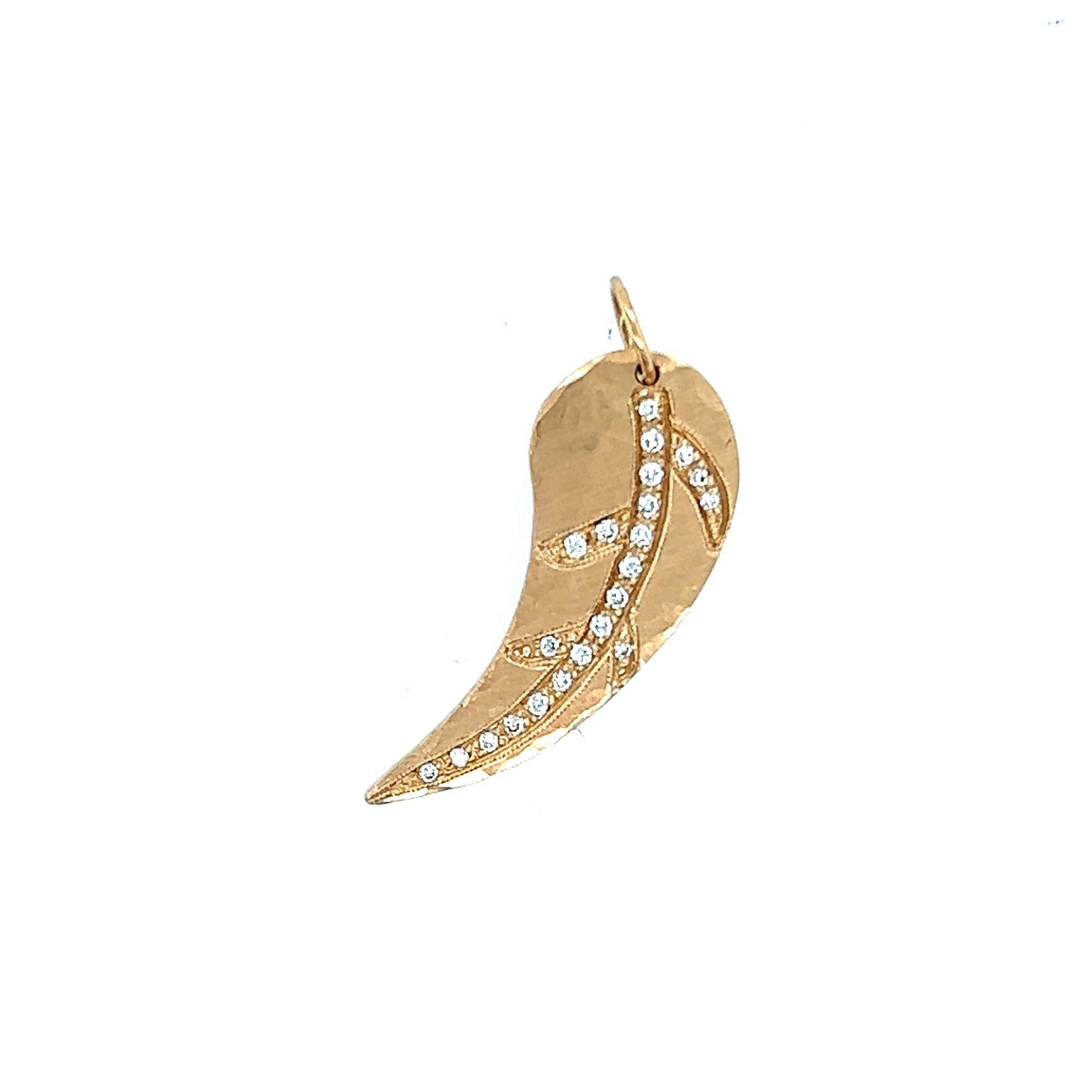 ARLA 14k Gold Small Leaf Pendant