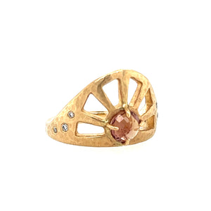 READ 14k Rose Gold Sapphire Ring - Size 6.5