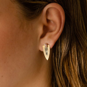 JOGA 14k Gold Triangle Earrings